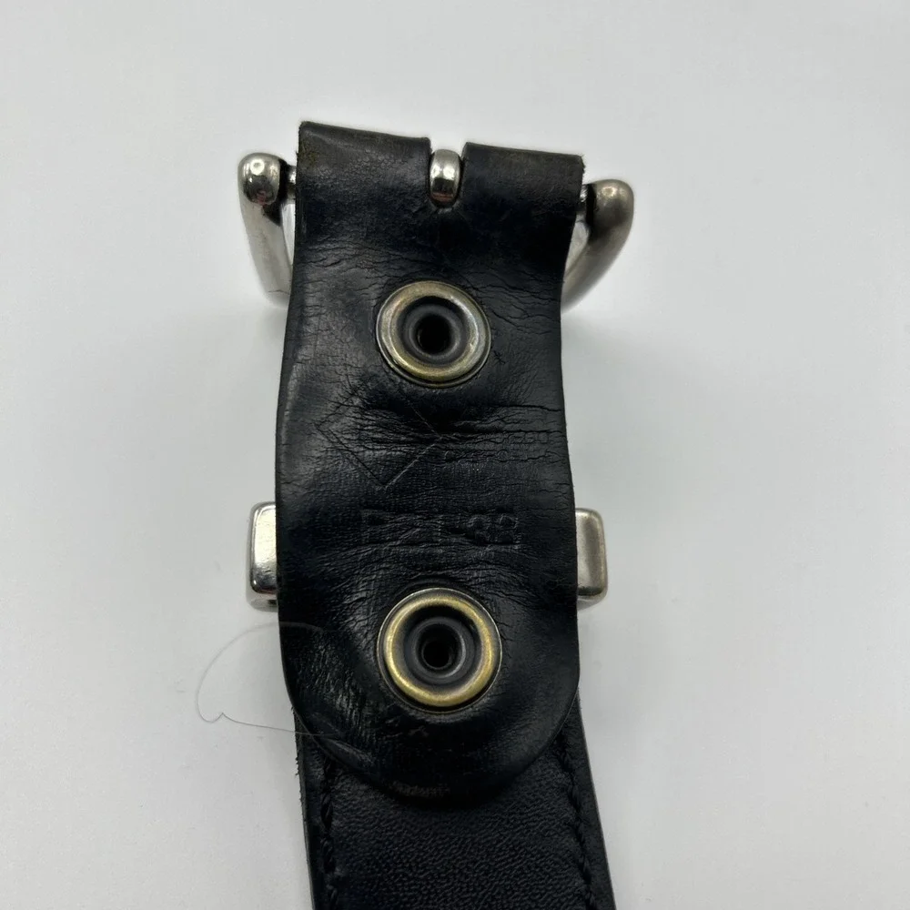 AKER Black Leather Reinforced Concealed Carry Belt B21 Made In USA Size 38 Heavy